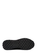 Erkek Siyah Bağcıklı Deri Casual Sneaker | Derimod