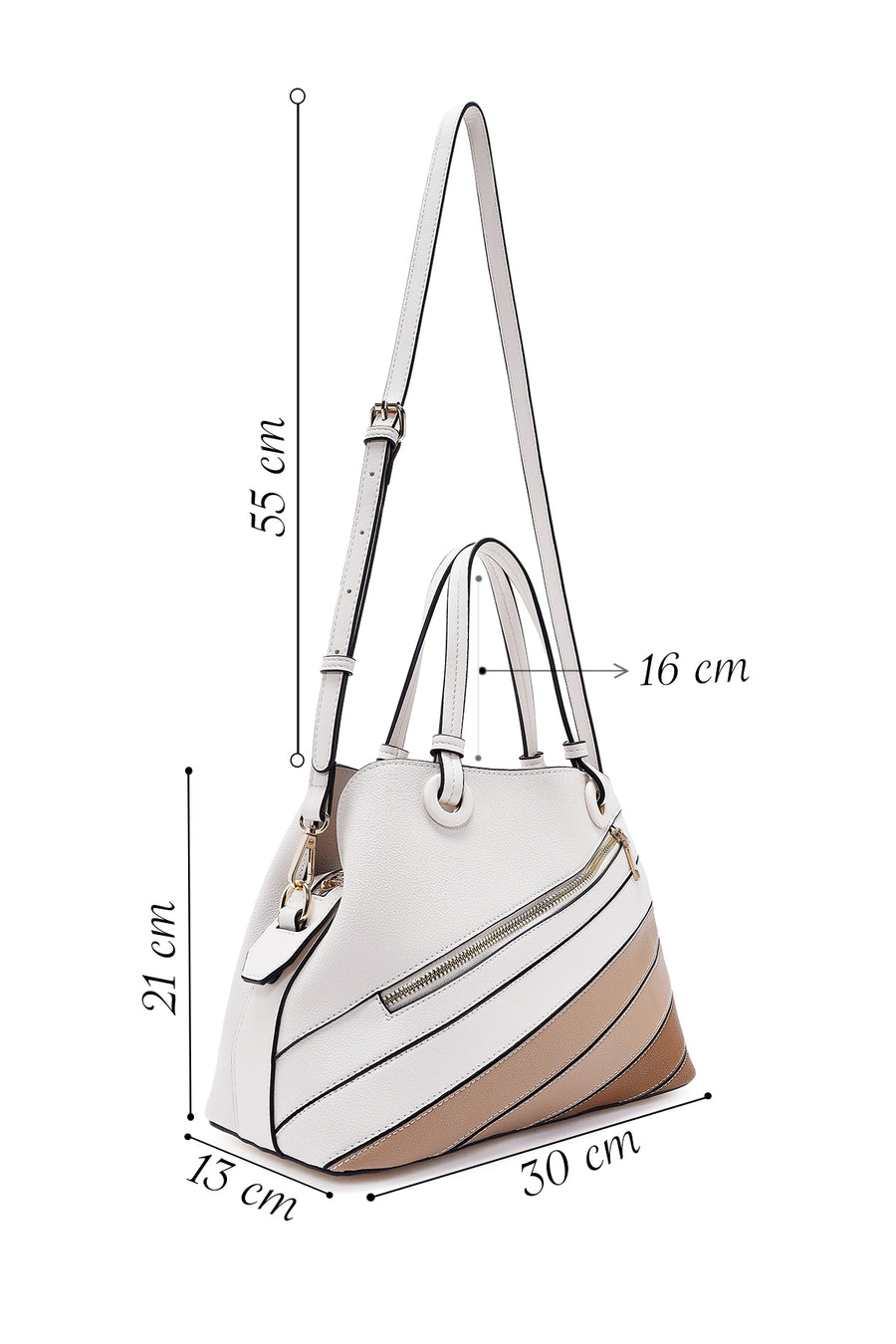 Women's Beige Long Strap Shoulder Bag