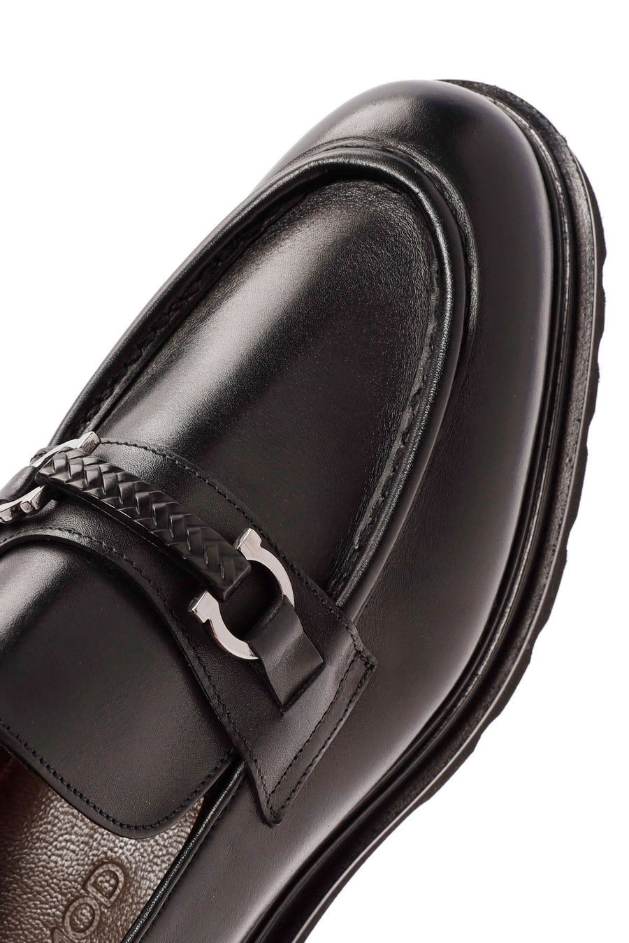Men's Black Leather Casual Loafer