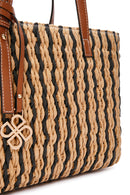 Women's Black Straw Shoulder Bag | Derimod