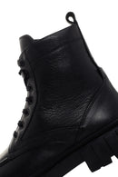 Men's Black Leather Zippered Casual Boots | Derimod