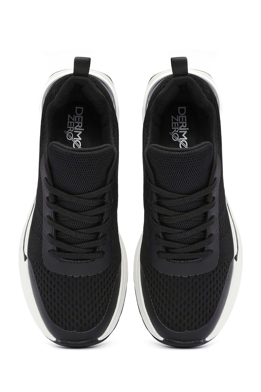 Erkek Siyah Bağcıklı Kumaş Sneaker