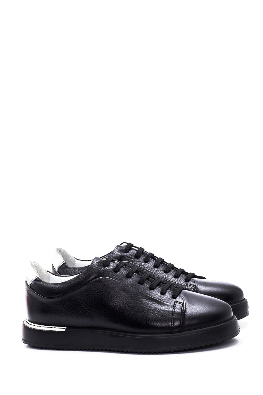 Erkek Siyah Deri Sneaker