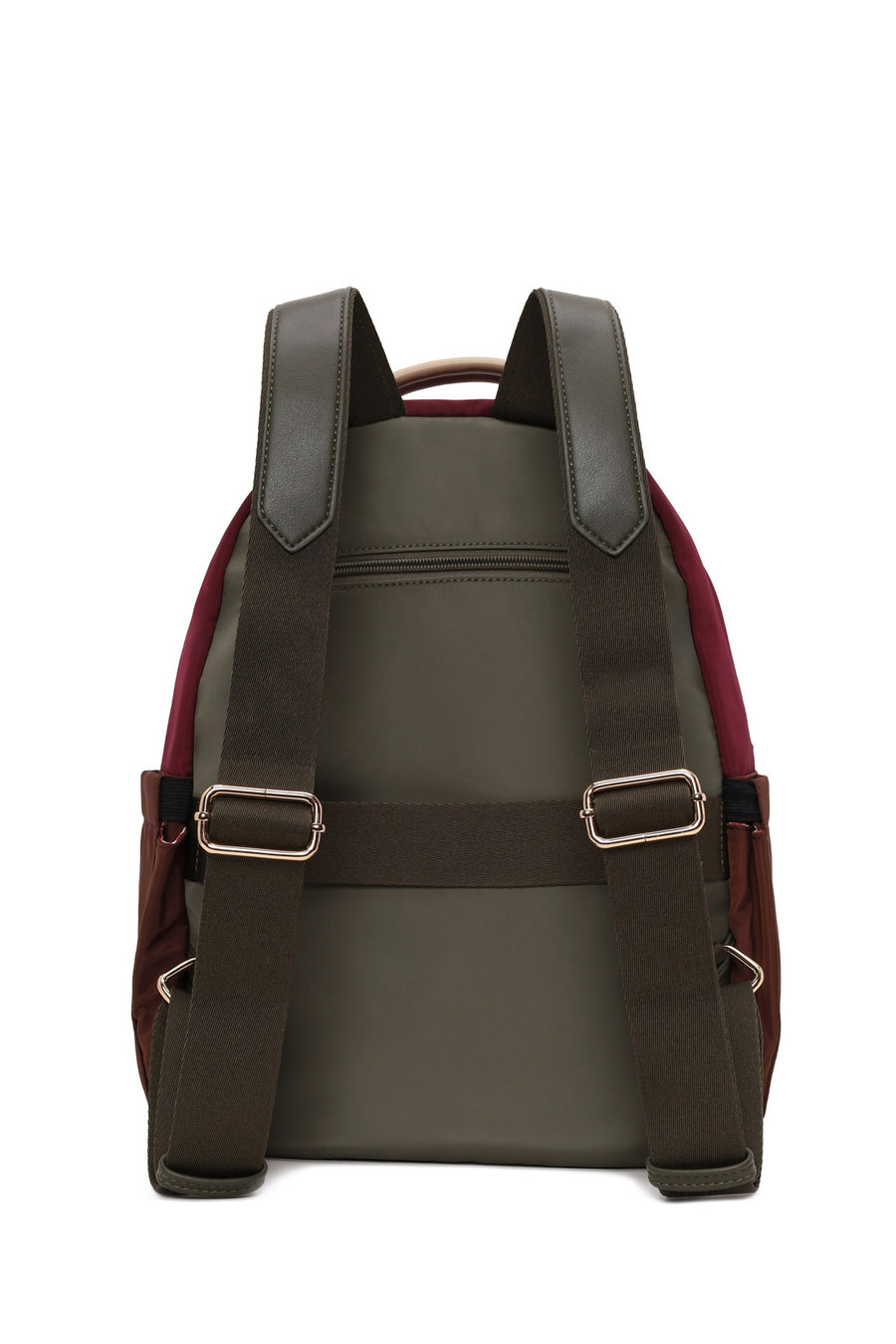 Woman Green Fabric Backpack