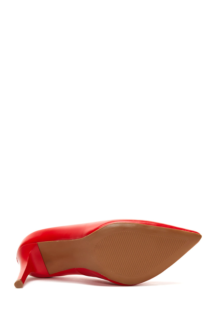 Women's Red Leather Stiletto