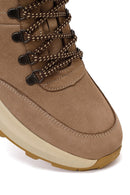 Male Mink Zip Closure Thick-Soled Nubuck Leather Boots | Derimod