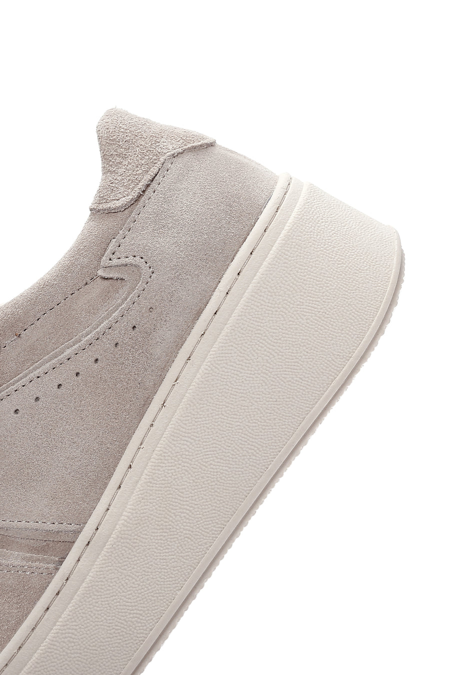 Kadın Bej Kalın Tabanlı Nubuk Deri Sneaker