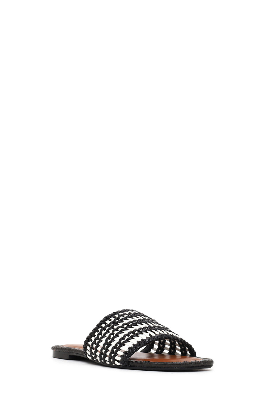 Woman Black Braided Slipper