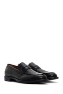 Men's Black Leather Loafer | Derimod