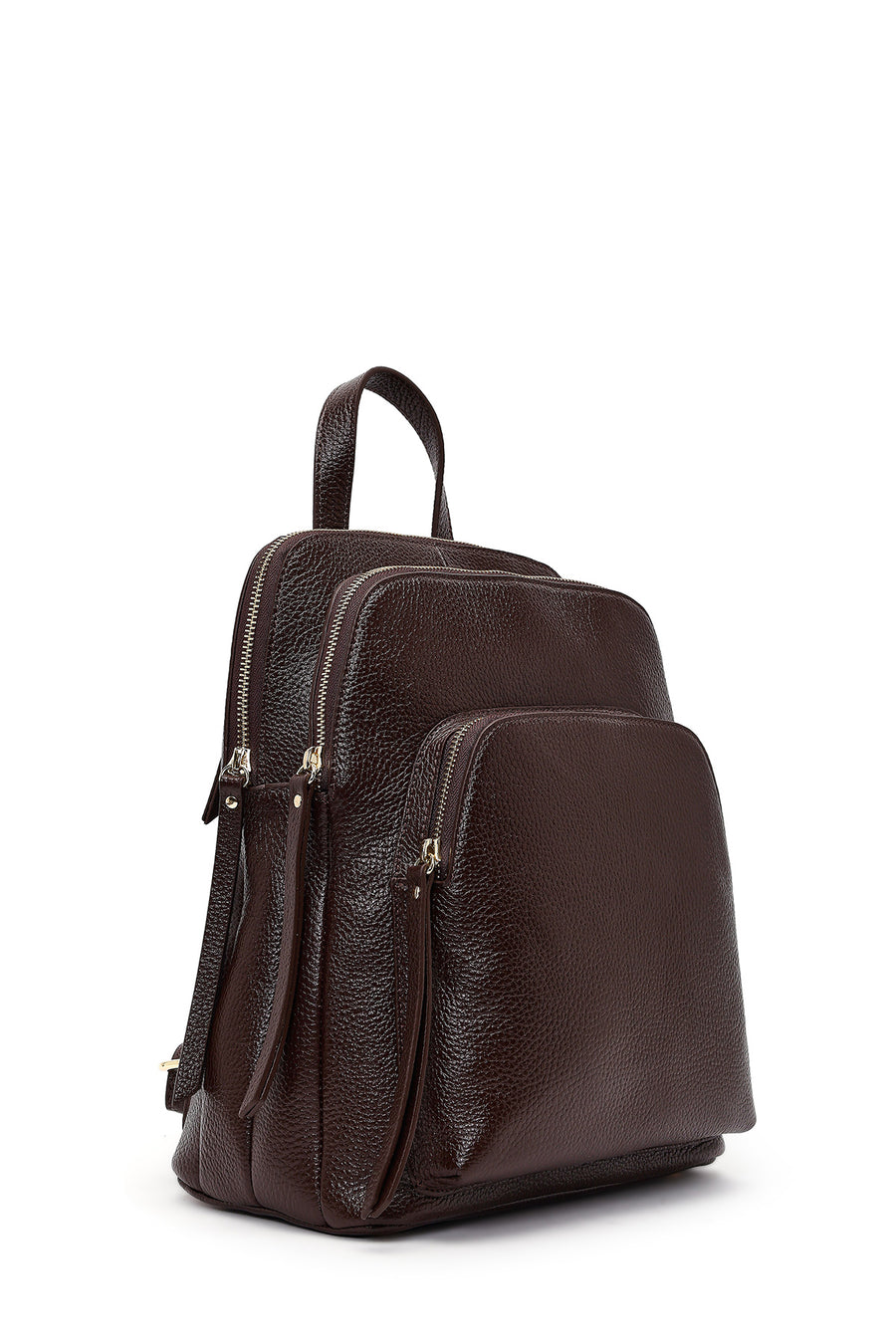 Women's Brown Leather Backpack