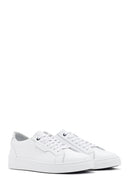 Men's White Lace-up Leather Sneaker | Derimod