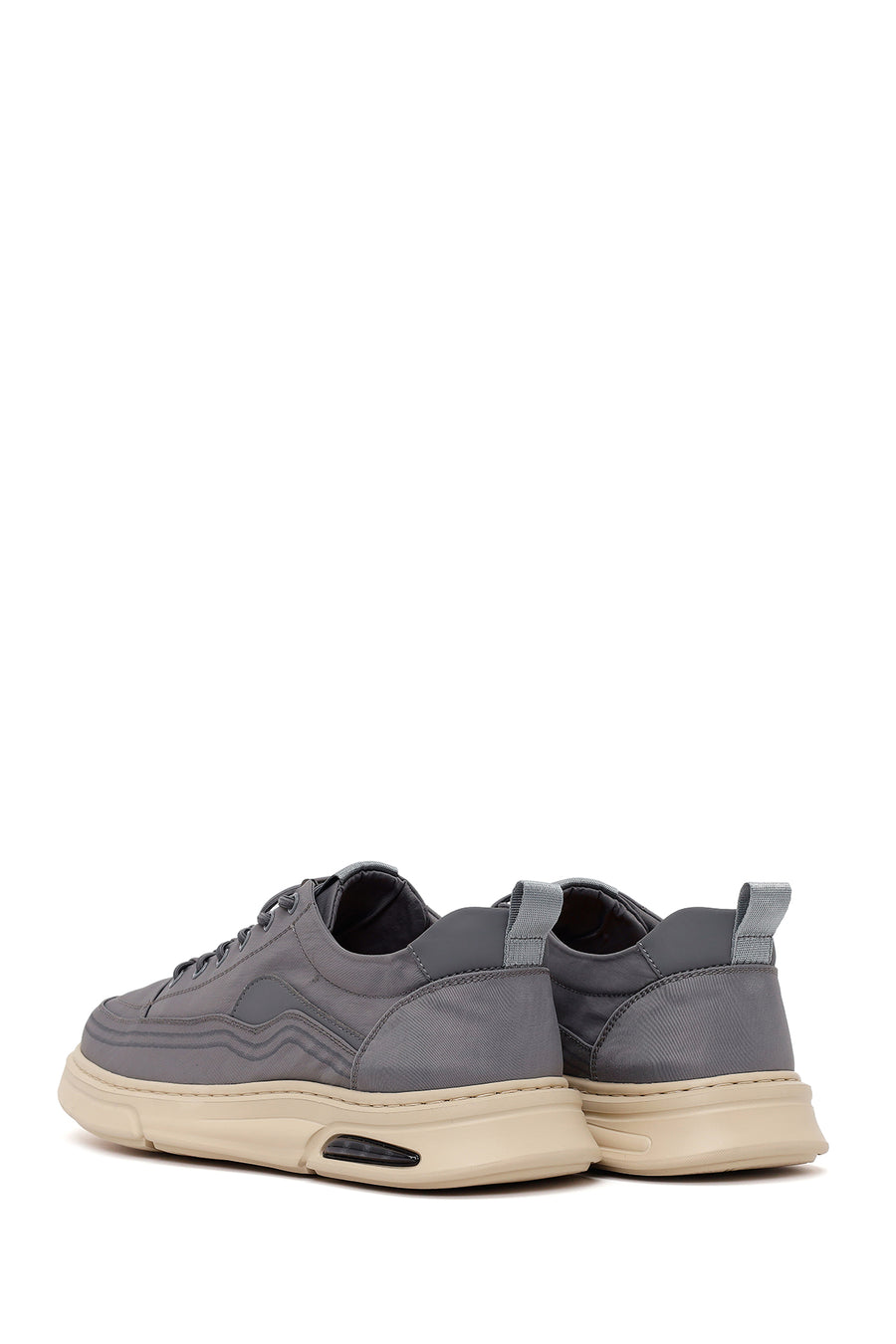 Derimoz Zero Erkek Gri Bağcıklı Kumaş Sneaker