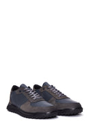 Men's Gray Leather Sneaker | Derimod