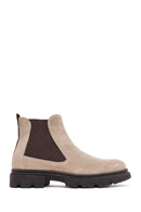 ACBC x Derimod Men's Brown Suede Leather Chelsea Boots | Derimod