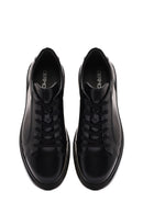 Men's Black Lace-up Leather Sneaker | Derimod
