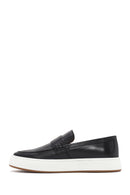 Men's Black Leather Loafer | Derimod