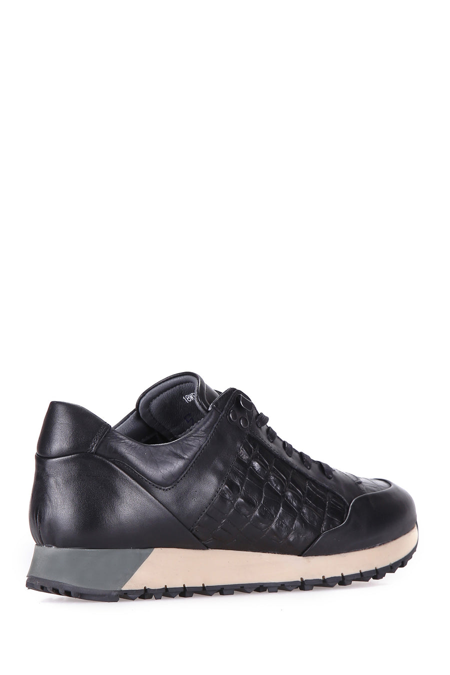 Crocodile Patterned Men's Leather Sneaker