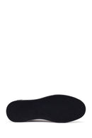 Male Black Lace-Up Thick-Soled Leather Sneaker | Derimod