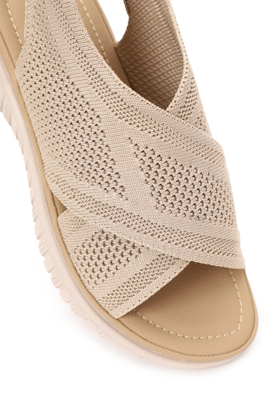 Woman Beige Thick-Soled Comfort Sandal