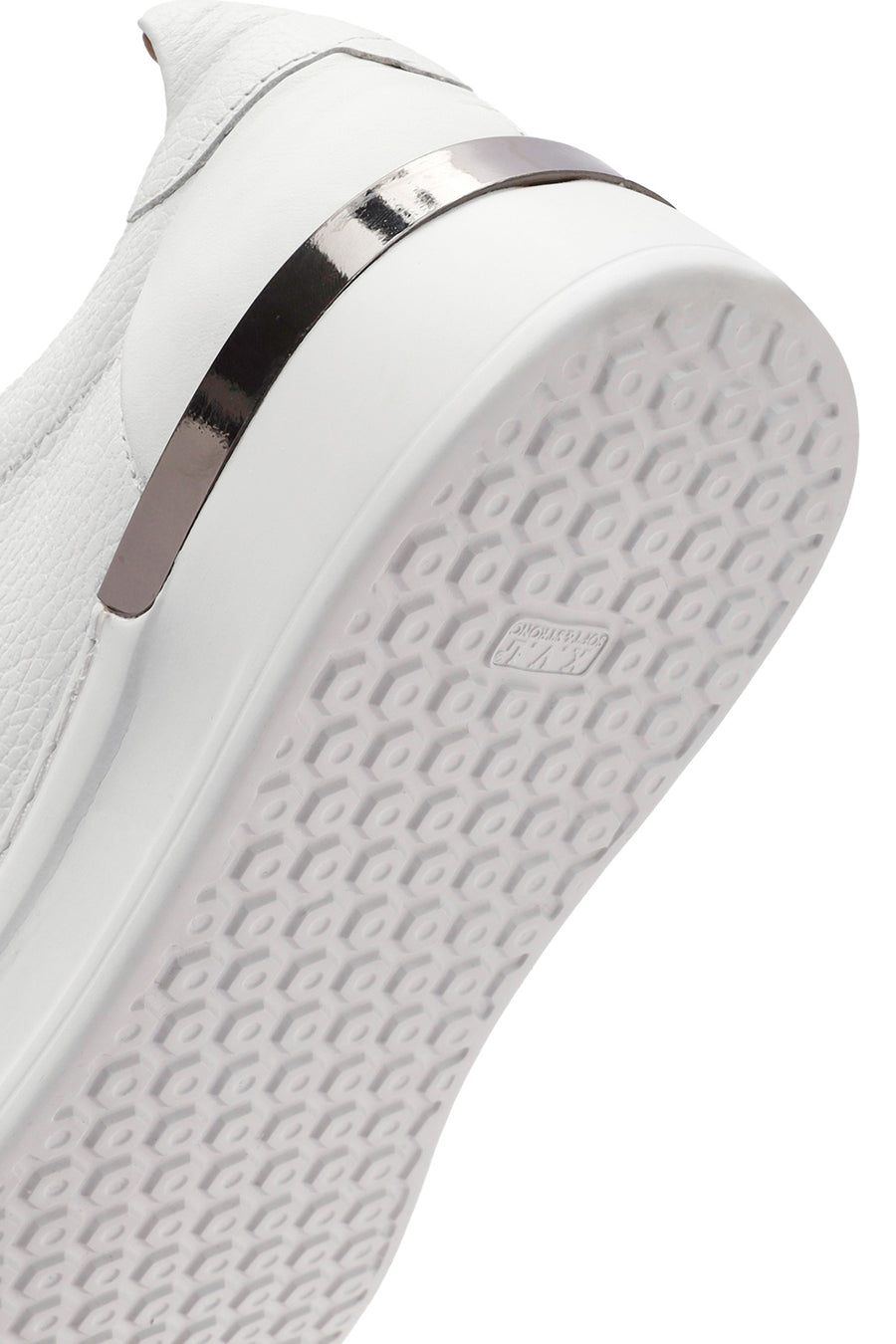 Men's White Lace-up Leather Sneaker