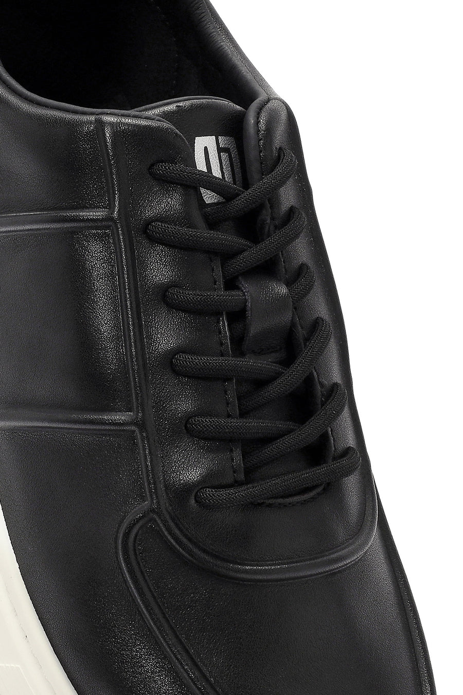 
Men's Black Lace-Up Leather Sneaker
