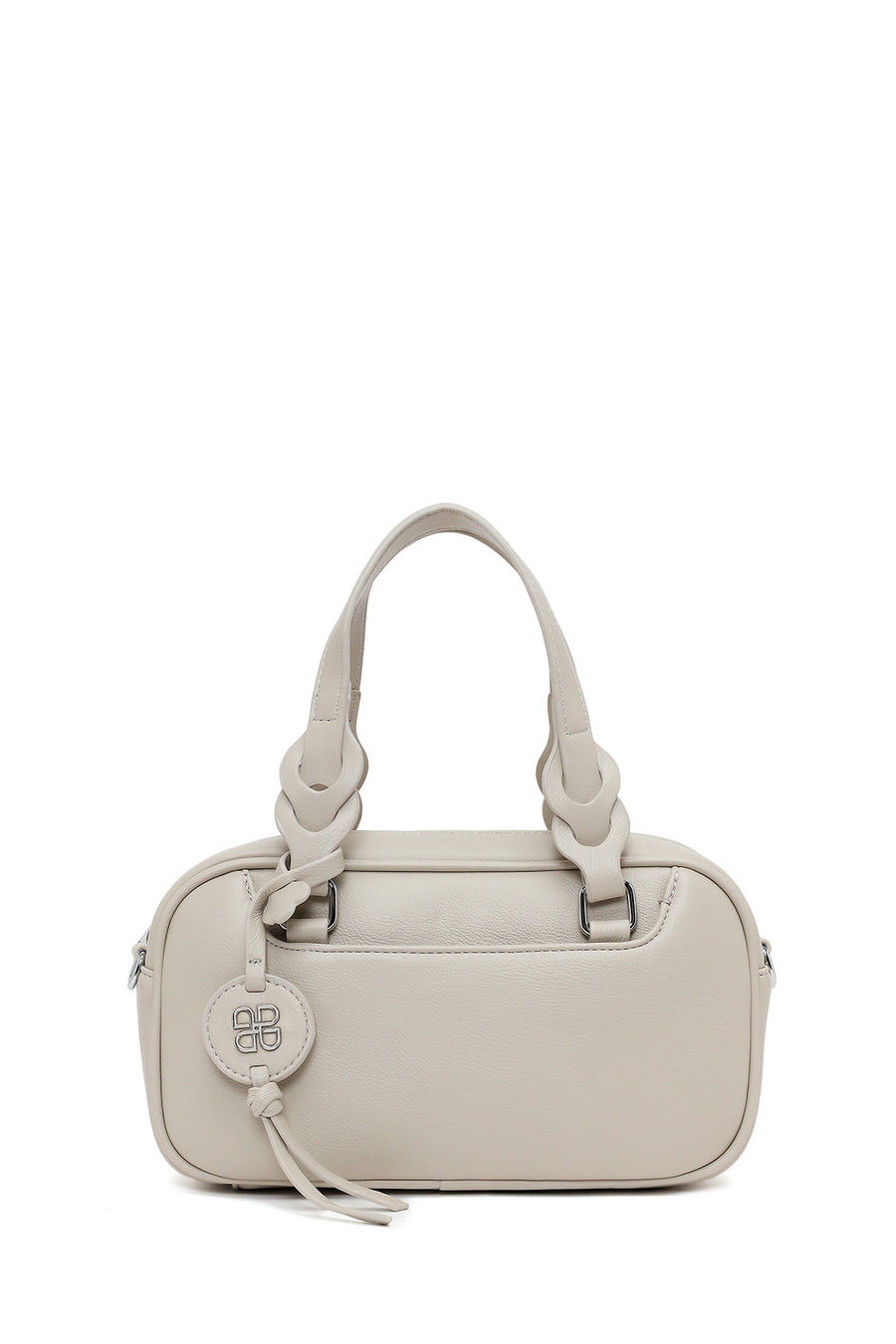 Woman Gray Mini Shoulder Bag with Long Strap