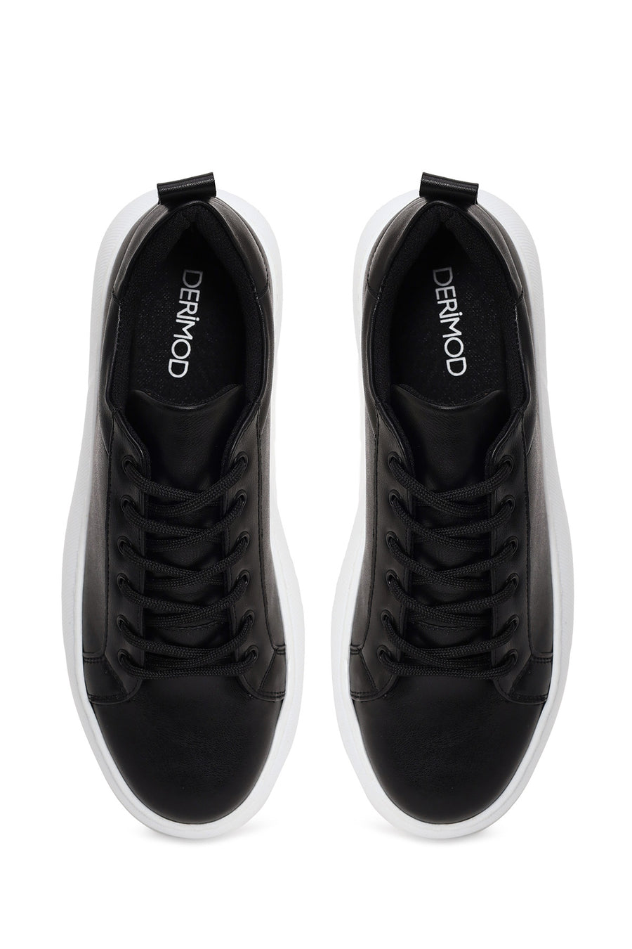 Kadın Siyah Bağcıklı Kalın Tabanlı Sneaker