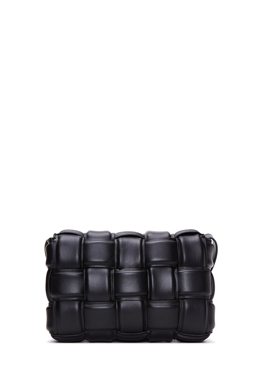Women's Black Braided Shoulder Bag
