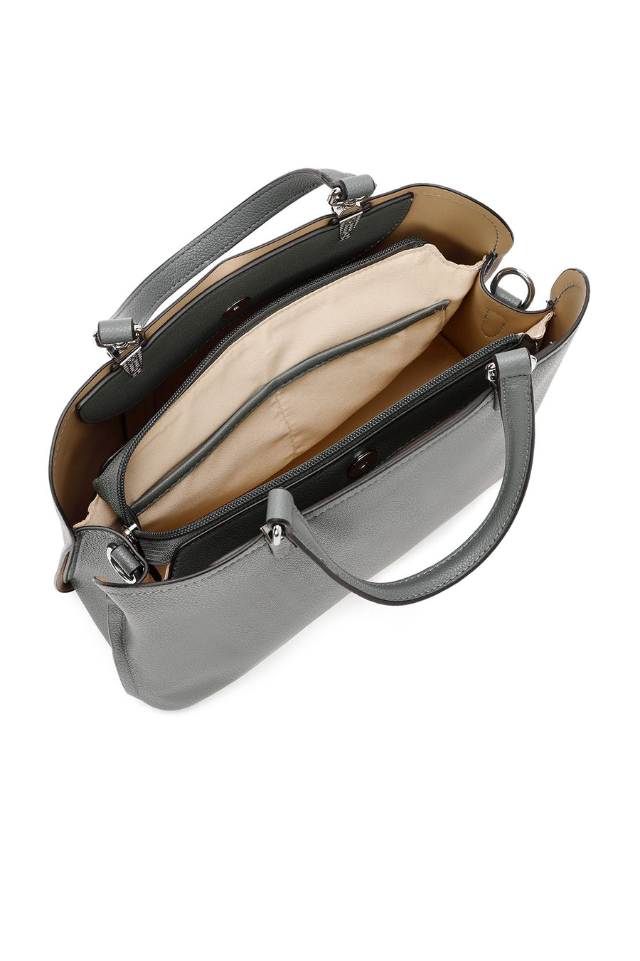 Woman Blue Long-Strap Shoulder Bag