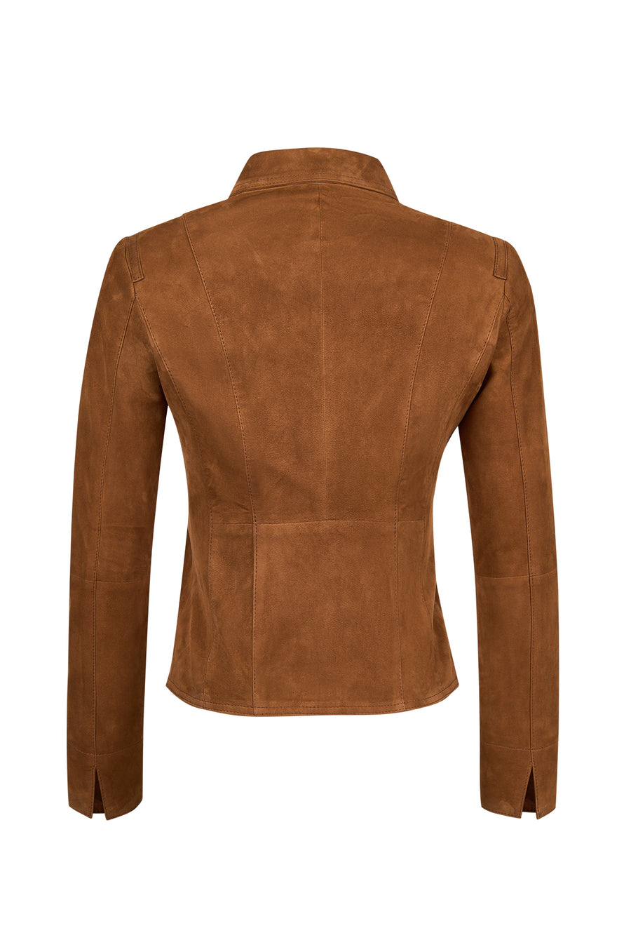 Lara Woman Camel Short Suede Leather Jacket