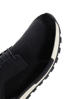 Men's Black Lace-up Leather Sneaker | Derimod