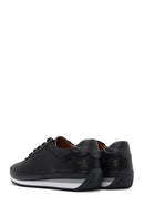 Men's Black Lace-Up Leather Casual Sneaker | Derimod