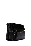 Women's Black Long Strap Printed Crossbody Bag | Derimod