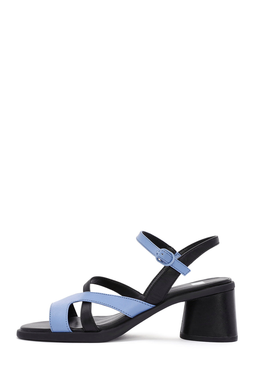 Camper Women's Multicolored Chunky Heel Ankle Strap Leather Sandals