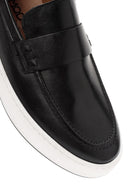 Men's Black Leather Casual Loafer | Derimod