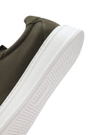 Erkek Haki Bağcıklı Nubuk Deri Sneaker | Derimod