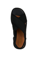 Geox Kadın Siyah Spherica Bilekten Bantlı Kumaş Sandalet | Derimod
