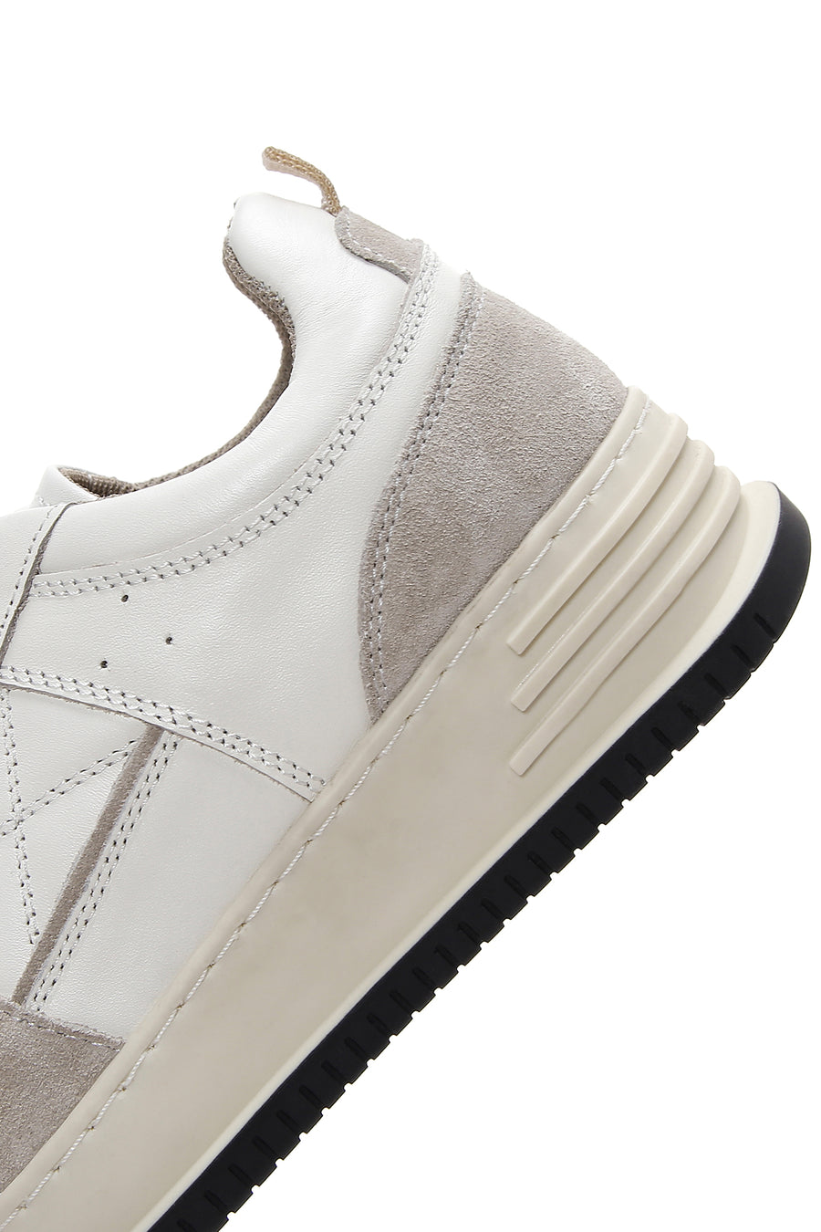 Kadın Bej Deri Süet Detaylı Kalın Tabanlı Sneaker
