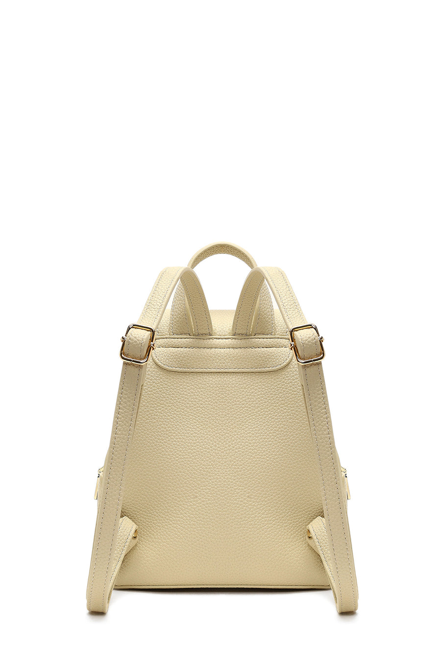 Women's Beige Printed Backpack