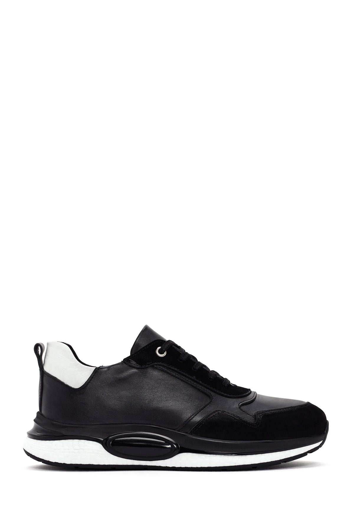 Men's Black Lace-up Leather Casual Sneaker 24SFD643914 | Derimod