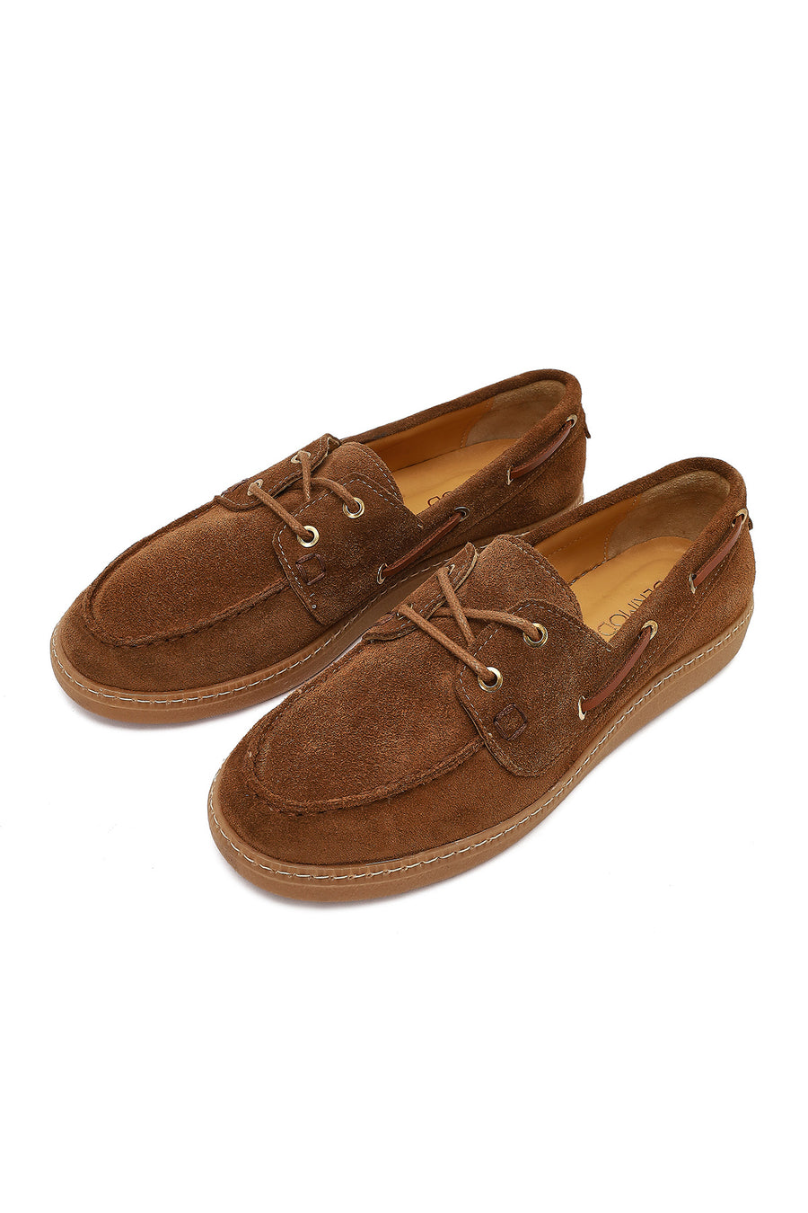 Women's Tan Lace-Up Suede Leather Casual Shoes