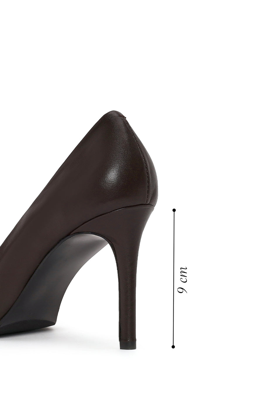 Woman Brown Thin-heeled Leather Stiletto