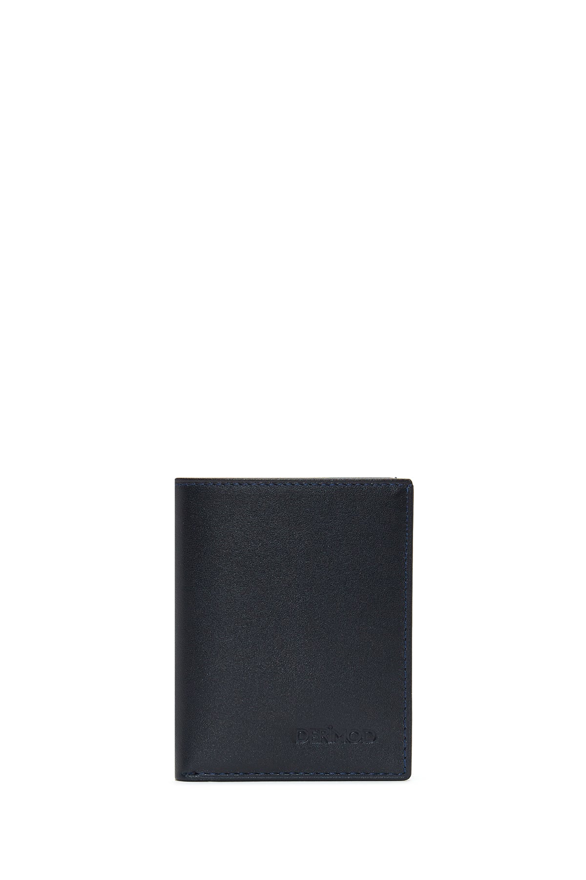 Men's Navy Blue Leather Card Holder 000A2D301218 | Derimod