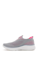 Women's Gray Thick Fabric Sneaker | Derimod