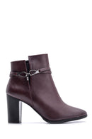 Women's Buckle Detailed Heeled Boots | Derimod