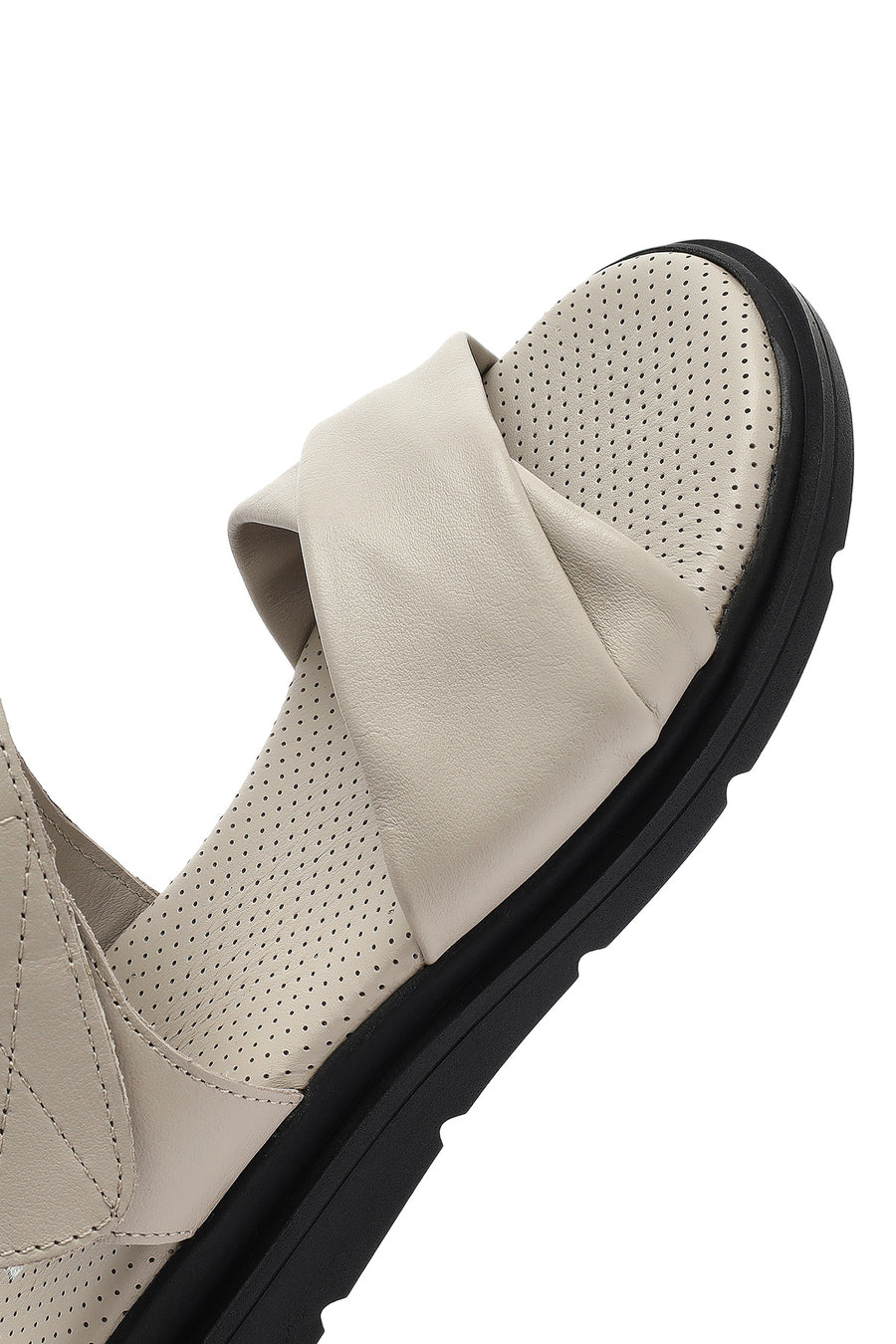 
Women's Gray Strapped Leather Sandal
