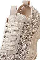 Women's Beige Stone Thick Soled Sneaker | Derimod