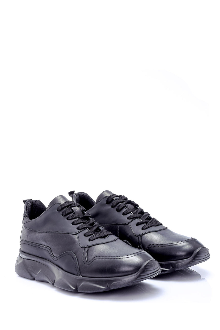 Men's Leather High-Sole Sneaker