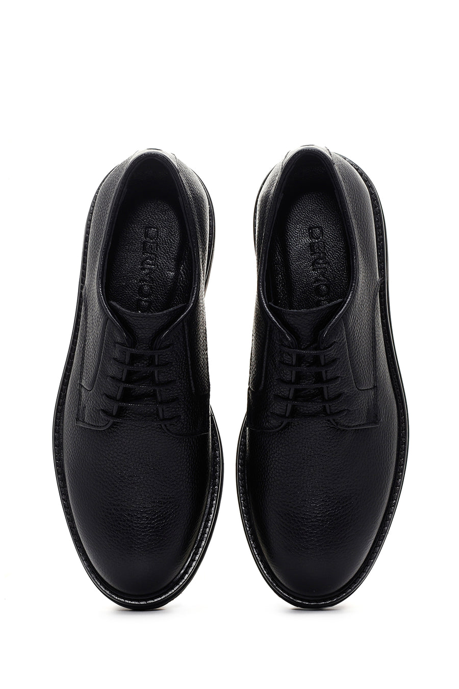 Men's Black Leather Casual Shoes