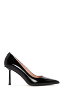 Women's Black Heeled Leather Stiletto | Derimod